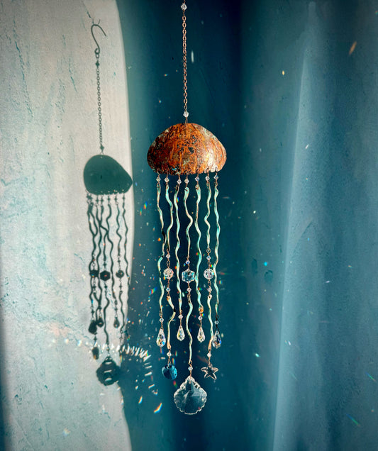 Jellyfish Copper Sun Catcher